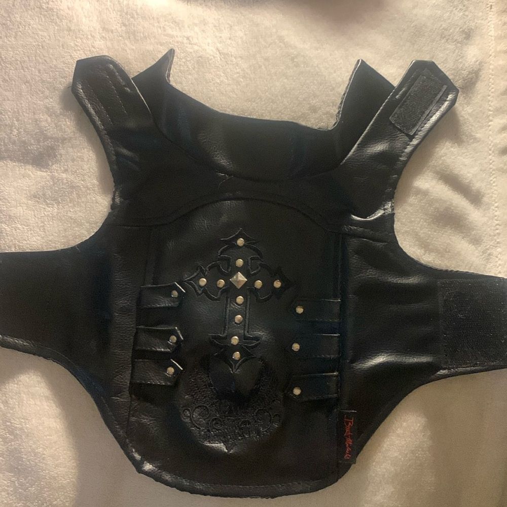 Dogs Bret Michael’s Leather Biker Vest!!!!